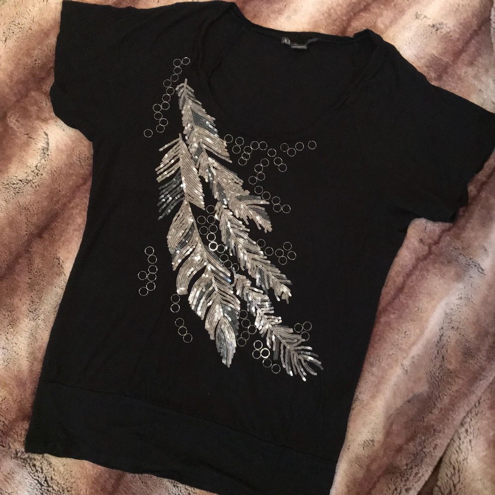 Armani Exchange embellished Tee